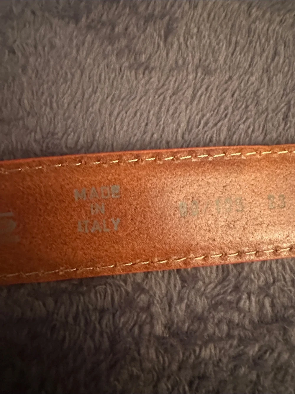 Saffi Men's Leather Casual Belt in Orange